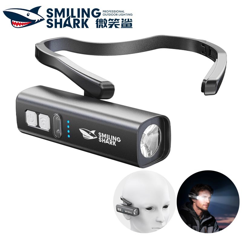 SmilingShark TD0270 đèn pin đội đầu siêu sáng Cảm biến với thiết kế headband có thể tháo rời 3 chế độ Type-C có thể sạc lại chống nước để chạy