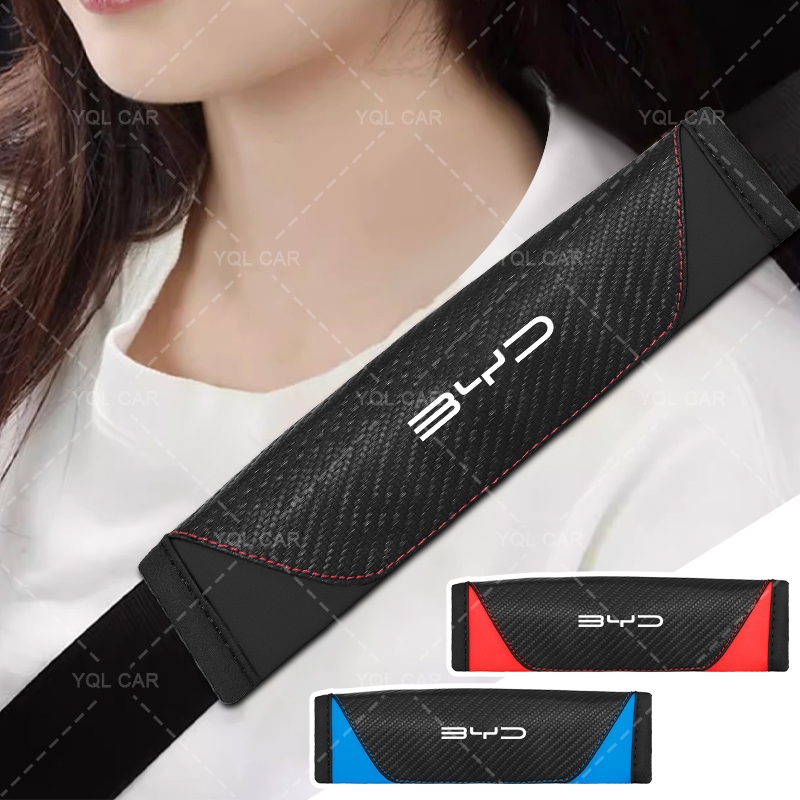1 / 2 Chiếc Thoải Mái Miếng Lót Vai Ô Tô Lái Xe Ô Tô Đai An Toàn Đệm Cho BYD Atto 3 Yuan Plus F3 E6 F0 G3 I3 Ea1 Bài Hát Max Tang