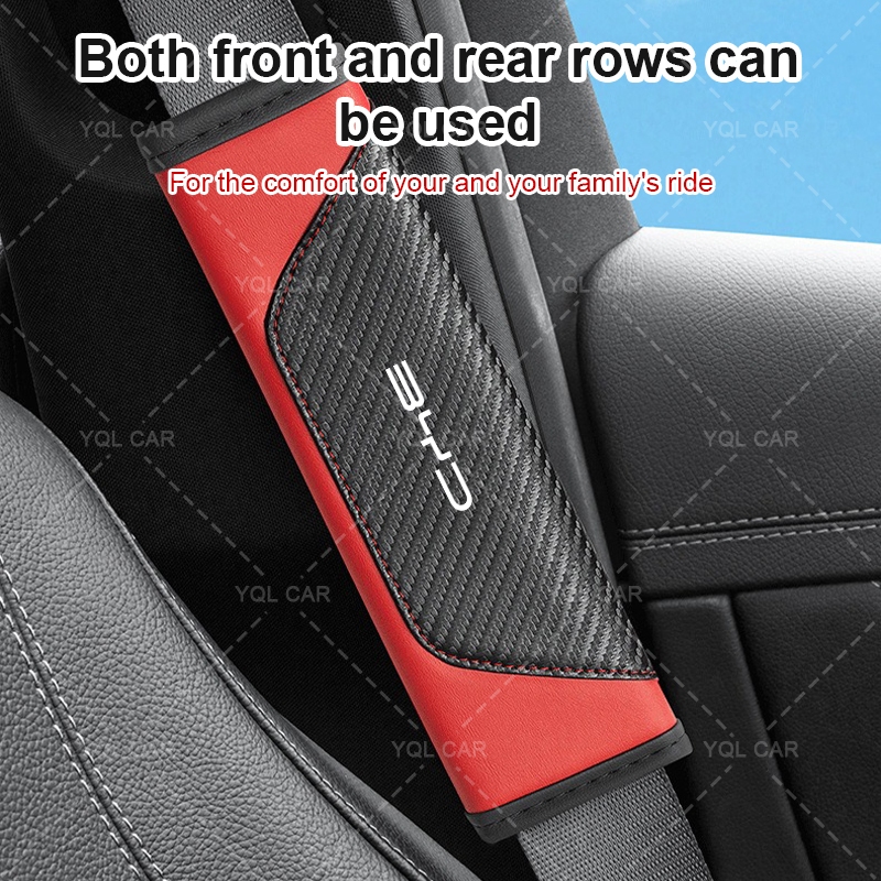 1 / 2 Chiếc Thoải Mái Miếng Lót Vai Ô Tô Lái Xe Ô Tô Đai An Toàn Đệm Cho BYD Atto 3 Yuan Plus F3 E6 F0 G3 I3 Ea1 Bài Hát Max Tang