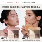 [COMBO 2] Son Bóng Đầu Sắt Nhung & Bảng Phấn Bắt Sáng Tạo Khối Highlight JUDYDOLL Bền Màu Dưỡng Môi Mỏng Nhẹ — ảnh 6