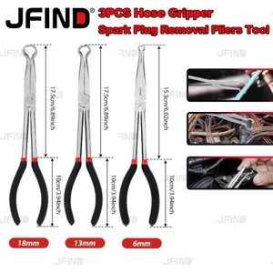 3 Ống Kẹp Kìm Thép Carbon Bugi Loại Bỏ Kìm Dụng Cụ Tay Cầm Dài Xe Điện Ngắt Kết Nối Kìm Tản Nhiệt Ống Kẹp
