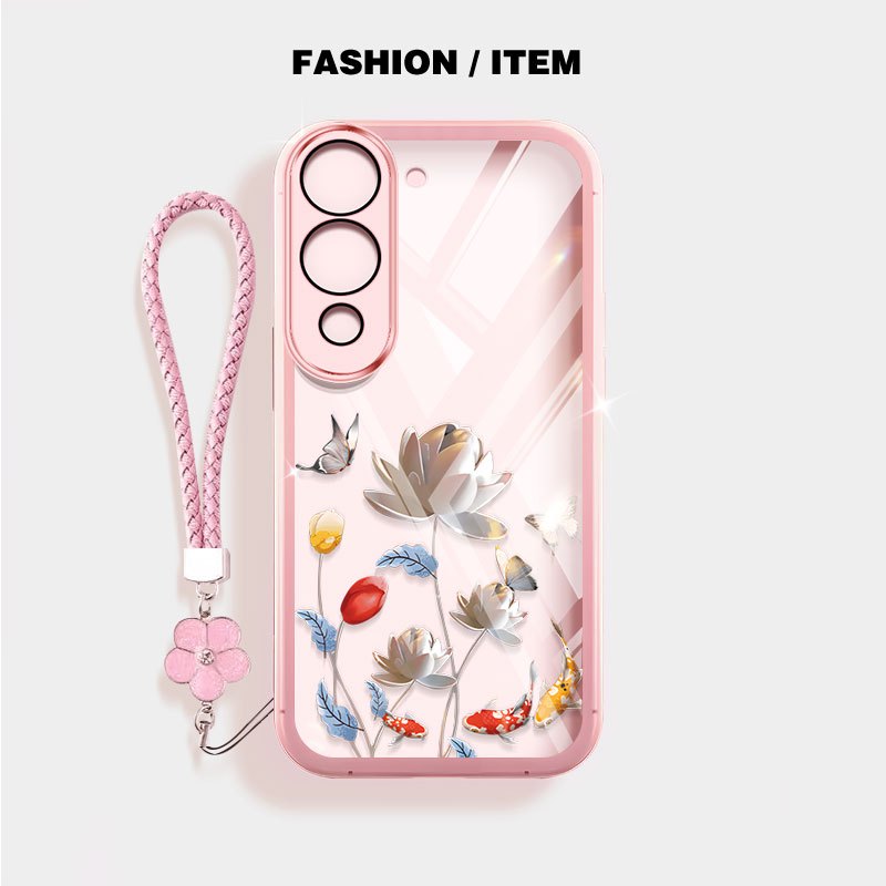 Vỏ trong suốt YBD cho Vivo Y31 5G Y21D Y50 5G Y19S Y29 Y04 Y29S Y19E Vỏ bảo vệ lỗ chính xác Lotus of Good Fortune