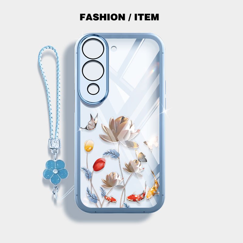 Vỏ trong suốt YBD cho Vivo Y31 5G Y21D Y50 5G Y19S Y29 Y04 Y29S Y19E Vỏ bảo vệ lỗ chính xác Lotus of Good Fortune