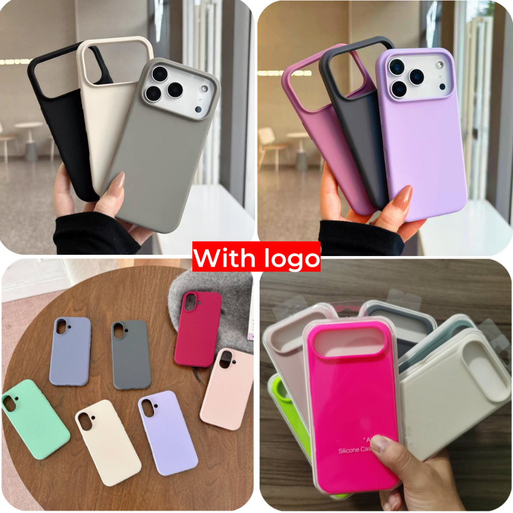 Chất Lượng Cao Cho iPhone 17 / 16 / 15 / 14 / 13 / 12 / 11 / Air / Pro Max / 6s / 7 / 8 / Plus / Xr / Xs Max / Se / mini Vỏ Điện Thoại Silicon Lỏng Bảo Vệ Toàn Diện