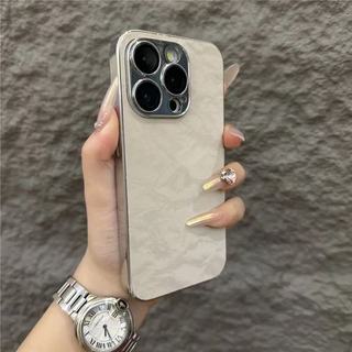 Bảo Vệ Ống Kính Mạ Phim Tuyết Họa Tiết Núi Da Ốp Lưng Điện Thoại iPhone 17 16 Pro Max 11 12 13 14 15 Promax Plus Chống Sốc Nam Nữ Vỏ Điện Thoại Di Động