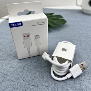 Chính Hãng Tecno 6A USB Loại C Cáp 33W 45W 70W 100W Dây Sạc Siêu Nhanh Dây Cho Tecno Spark 20 30 40 Pro Camon 20 30 40 Pro Pova 6 7