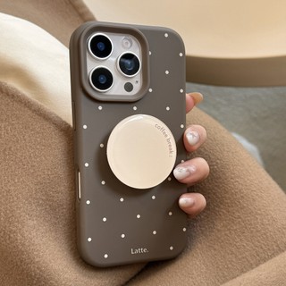 Ốp điện thoại chất liệu nhựa Epoxy cho iPhone 17 Pro max 16 Pro max Polka