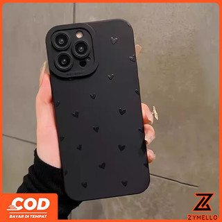 Ốp Lưng Cho Vivo V60 Lite V50 LITE V40 LITE Y19S Y04 Y29 Y29S V29 V30 Y03 Y18 Y200 Y300 Ốp Điện Thoại TPU Chống Sốc Hình Trái Tim Màu Đen Không Đều