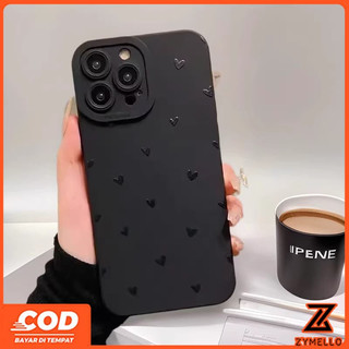 Ốp Lưng Cho Vivo V60 Lite V50 LITE V40 LITE Y19S Y04 Y29 Y29S V29 V30 Y03 Y18 Y200 Y300 Ốp Điện Thoại TPU Chống Sốc Hình Trái Tim Màu Đen Không Đều
