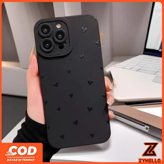 Ốp Lưng Cho Vivo V60 Lite V50 LITE V40 LITE Y19S Y04 Y29 Y29S V29 V30 Y03 Y18 Y200 Y300 Ốp Điện Thoại TPU Chống Sốc Hình Trái Tim Màu Đen Không Đều