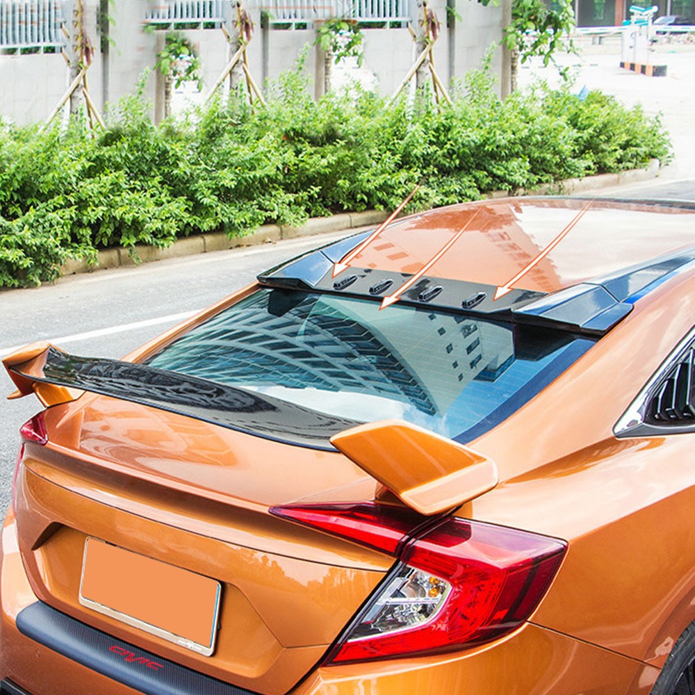 Type-R Phong Cách Phía Sau Mái Cánh Gió Cánh Dành Cho Xe Honda Civic FC 10th Sedan 2016 2017 2018 2019 2020 Sửa Đổi Phần Thân Cây Boot Môi Bộ Chia Trang Trí Phụ Kiện Điều Chỉnh