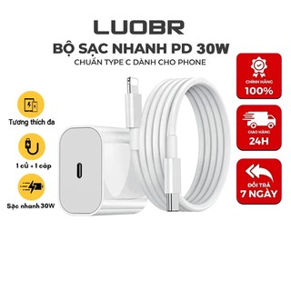 LUOBR Bộ sạc nhanh - Cáp sạc nhanh PD30W cho cáp ip, phụ kiện sạc nhanh