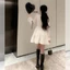 Đầm trắng tay dài tiểu thư công chúa đầm dài nàng thơ tiệc sinh nhật corset váy liền thân dáng dài