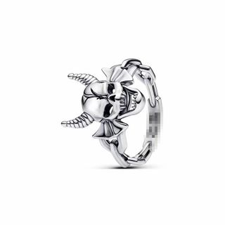Nhẫn vuông Cuba S925 Meteorite Pavé-Set - Bạc S925 với đá thiên thạch, nhẫn đôi thời trang và đơn giản
