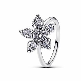 Nhẫn vuông Cuba S925 Meteorite Pavé-Set - Bạc S925 với đá thiên thạch, nhẫn đôi thời trang và đơn giản