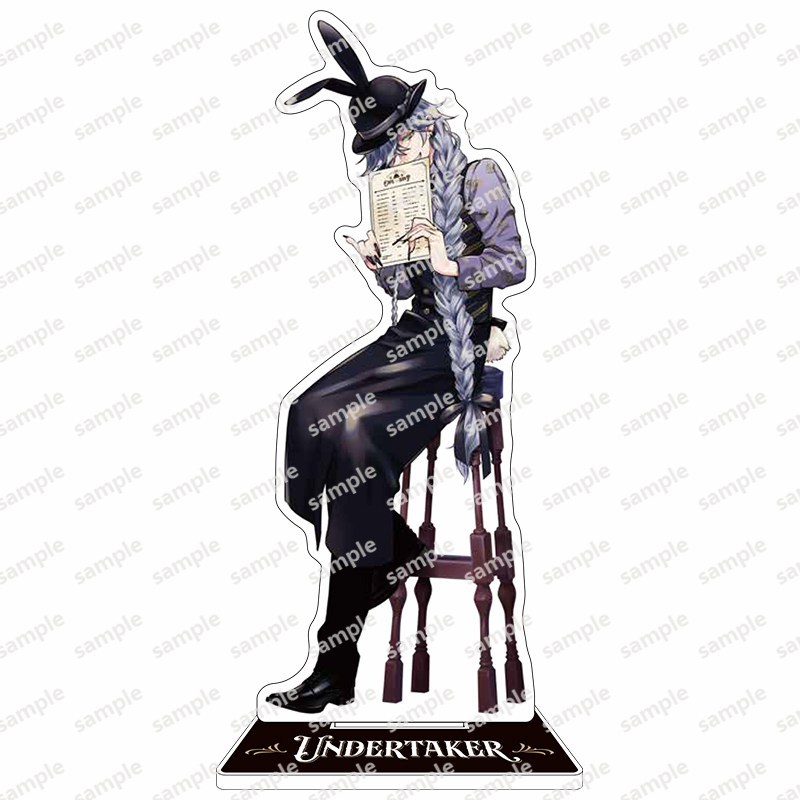 Black Butler Cafe Acrylic Đứng Móc Khóa Thẻ Sebastian Ciel Undertaker 384 Anime Hình Mẫu