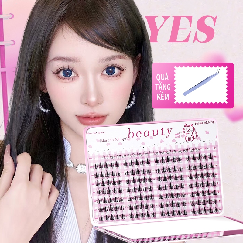 Lông mi hoạt hình hoạt hình, Phong cách tự nhiên, Mắt hình quạt, Thích hợp cho người mới bắt đầu, 1 mảnh