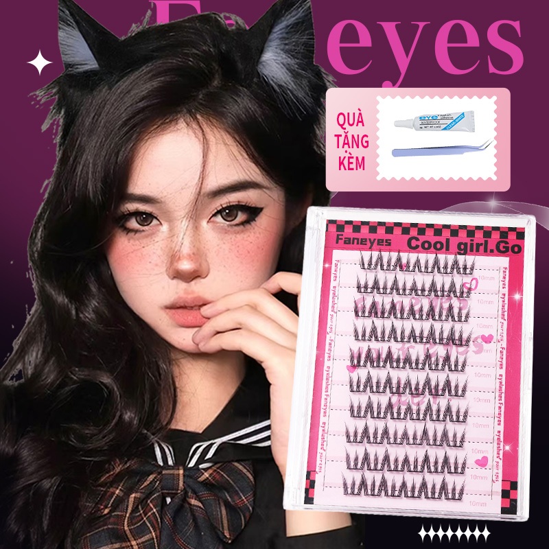 Nhóm Nữ Phong Cách Mèo Móng Vuốt Hoa Hướng Dương Lông Mi Giả Nữ Siêu Nhiên Dung Tích Lớn 10 Hàng Dày Phân Đoạn Ba Phần