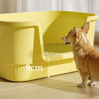 Bồn cầu huấn luyện thú cưng dung tích lớn - Khay bô cho chó, Hộp đựng rác hàng rào nâng lên với chất liệu bằng thép không gỉ, chất liệu pp