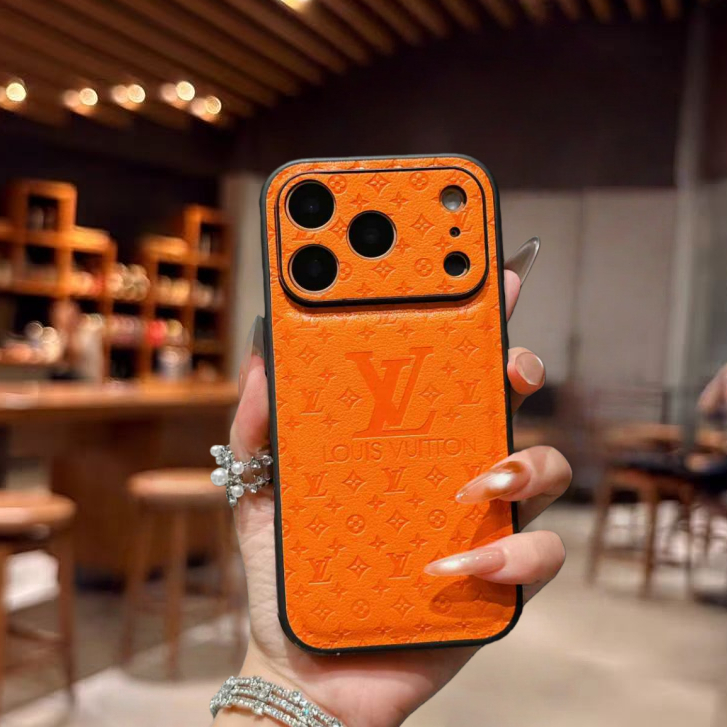 Ốp lưng cứng giả da dập nổi tương thích với iPhone 13 pro max 14 pro max 15 pro max 16 pro max 17 Pro max