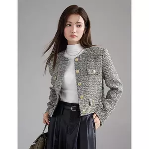 Áo khoác đen nữ đẹp cao cấp hot trend 2025 áo khoác mùa đông nữ hàn quốc ngắn girl phố