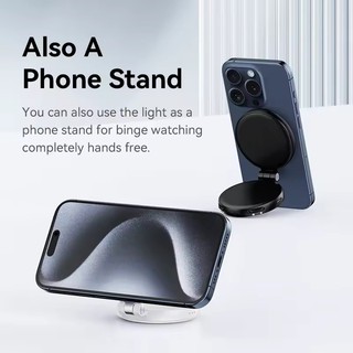 Đèn selfie điện thoại từ tính MagSafe, vòng LED di động có gương 180°, flash gập lại