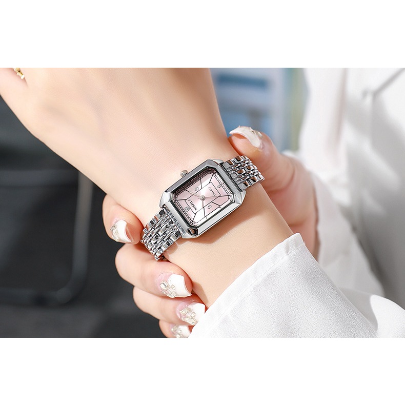 Đồng hồ nữ Đồng hồ thạch anh màu vàng cổ điển thời trang mới chống thấm nước [Quà tặng ưu tiên]