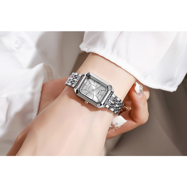 Đồng hồ nữ Đồng hồ thạch anh màu vàng cổ điển thời trang mới chống thấm nước [Quà tặng ưu tiên]