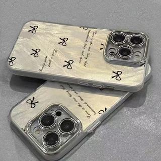 Phim Bảo Vệ Ống Kính Thời Trang Nơ Trái Tim Tình Yêu Ốp Lưng Điện Thoại iPhone 17Promax 14Promax 12 13 15 16 Pro Max 15Plus 11 Vỏ Chống Sốc Nữ Cô Gái Bao