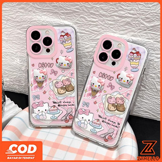 Thích hợp cho Redmi A5 A3 Redmi Note 14 5G Redmi 15C Redmi Note 14 5GCute Phim hoạt hình 3D Kitten Mirror Stand Vỏ điện thoại TPU chống sốc