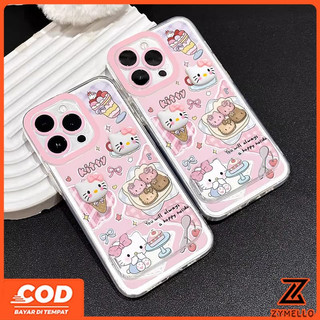 Thích hợp cho Redmi A5 A3 Redmi Note 14 5G Redmi 15C Redmi Note 14 5GCute Phim hoạt hình 3D Kitten Mirror Stand Vỏ điện thoại TPU chống sốc