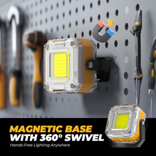 Đèn làm việc đa năng LED, hai mặt với 8 chế độ, từ tính tiện lợi cho cả sử dụng trong nhà lẫn ngoài trời