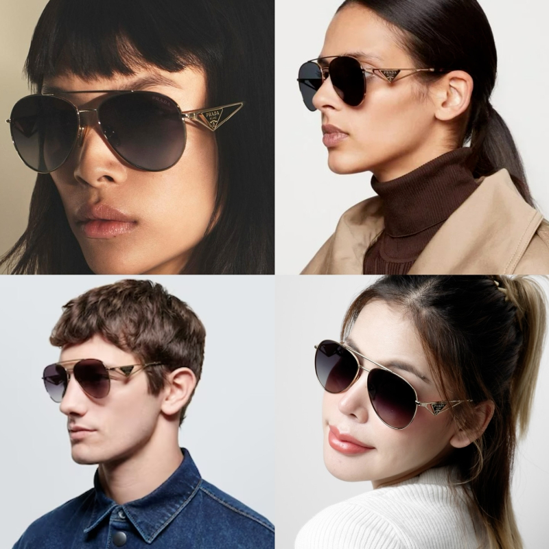 Kính râm ếch khung lớn kim loại, phù hợp unisex, phong cách đơn giản, mẫu bán chạy