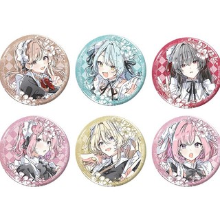 Bộ sưu tập cosplay từ anime "Watashi ga Koibito ni Nareru Wake Nai jan", bao gồm huy hiệu, nút cài và túi trang trí