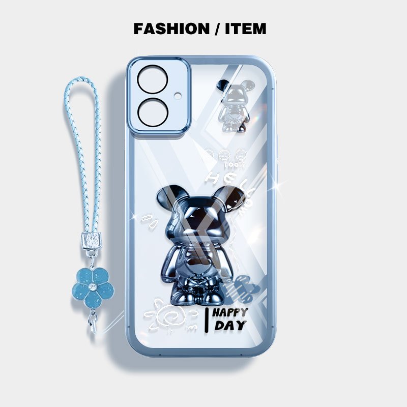 Vỏ Trong Suốt YBD Cho Samsung Galaxy A07 A06 A03 A04 A04E M04 F04 M13 A05 M05 F05 M06 F06 M07 F07 A03 Core A04 Core A032F Vỏ Bảo Vệ Gấu Bướm Mạ Vàng