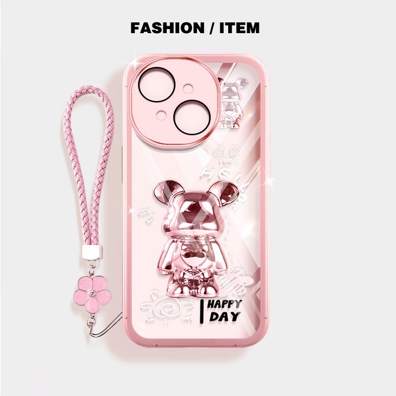 Vỏ trong suốt YBD cho Tecno Spark Go 1S Spark Go 1 2024 ITEL A50C A06 Tecno POP 9 Spark Go 2025 Vỏ bảo vệ gấu bướm mạ vàng