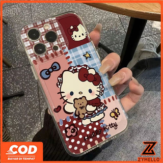 Thích hợp cho Realme Note 60 Note 70 Realme C61 Realme C63 C71 C75Cartoon màu đỏ kẻ sọc mèo con Vỏ điện thoại TPU chống sốc