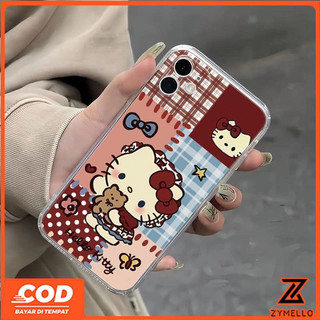 Thích hợp cho Realme Note 60 Note 70 Realme C61 Realme C63 C71 C75Cartoon màu đỏ kẻ sọc mèo con Vỏ điện thoại TPU chống sốc