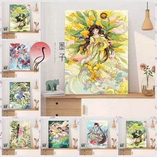 MOZI ✨40 * 50cm / 30 * 40cm Hoa Thần Tự tranh tô màu theo số tranh số hóa tranh sơn dầu số hoá Làm Tranh Sơn Dầu Kỹ Thuật Số Vẽ Tay Tranh Tô Màu Tranh Kỹ Thuật Số Tranh Giải Nén Tranh Trang Trí Phòng Khách Tranh Quà Tặng Sinh Nhật