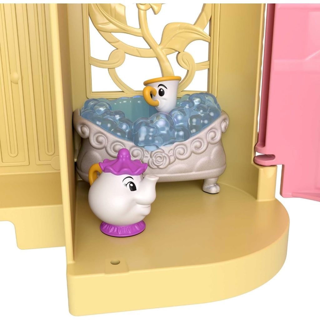 Disney Princess Belle Storytime Stackers Castle Doll House với búp bê nhỏ, 4 người bạn & 3 phụ kiện HLW94