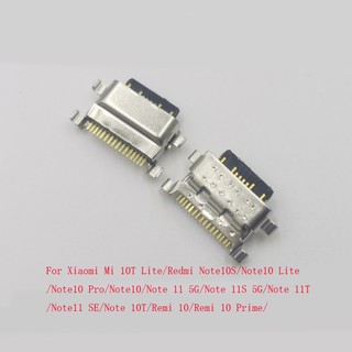 5-50 Chiếc Usb Sạc Kết Nối Cắm Cho Xiaomi Mi 10T Lite Redmi Note 10 Pro 11 SE 10S 11S 11T Dock Cổng Sạc Jack Liên Hệ Note11 5G Note10 Note11S Note11T Note10T