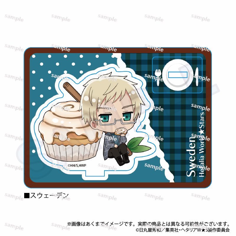 Giá đỡ Acrylic Hetalia Axis Powers Yummy! Ver. Y Line Ý Romano Tây Ban Nha Đức Anime Hình Hiển Thị