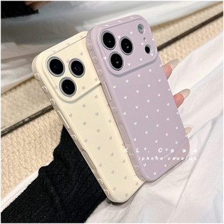 Ốp điện thoại hình trái tim tình yêu màu kẹo ngọt ngào Ins Hàn Quốc cho iPhone 17Promax 17Pro 16Promax 12 13 14 15 Pro Max Vỏ silicon bóng chống sốc cho nữ