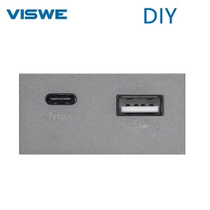 VISWE Phụ kiện module DIY USB Type-C 20W Sạc nhanh Màu xám Dòng K