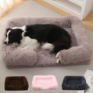 Giường cho chó chống trượt, Tổ chó chỉnh hình, Giường Sofa ấm áp sang trọng dày cỡ lớn, có nắp có thể giặt được