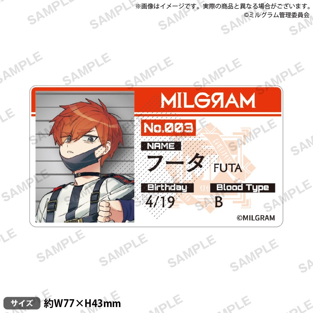 Dự án MILGRAM - Thẻ đứng Acrylic Haruka Yuno Futa Mu - Anime Móc khóa Charm Sưu tầm