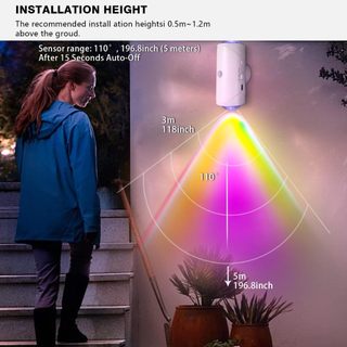 Đèn LED cảm biến chuyển động từ tính Đèn tường USB Đèn ngủ có thể sạc lại Đèn ngủ lên xuống cho phòng khách Hành lang phòng ngủ
