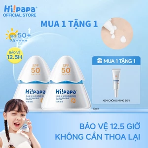 Hi!papa Kem Chống Nắng Cho Bé Dịu Nhẹ Cho Trẻ Em SPF50+/PA++++ Da Nhạy Cảm Dưỡng Ẩm An Toàn, Bảo Vệ Tia UVA/UVB 30g