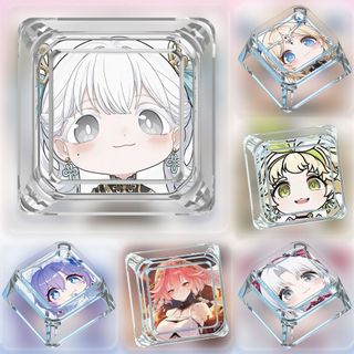 Wuthering Waves Tùy chỉnh Keycaps Bàn phím cơ Hoạt hình Keycaps trong suốt