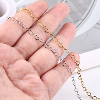 Vòng cổ handmade từ thép không gỉ, thiết kế trái tim màu vàng, phụ kiện thời trang